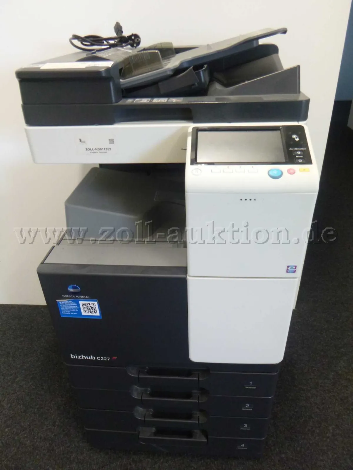 1 used Konica-Minolta Bizhub C227 copier