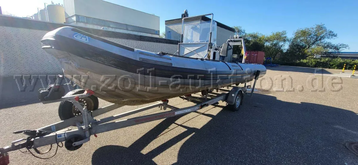 Rubberboot 6.5 Deutsche Schlauchboot met Harbeck trailer