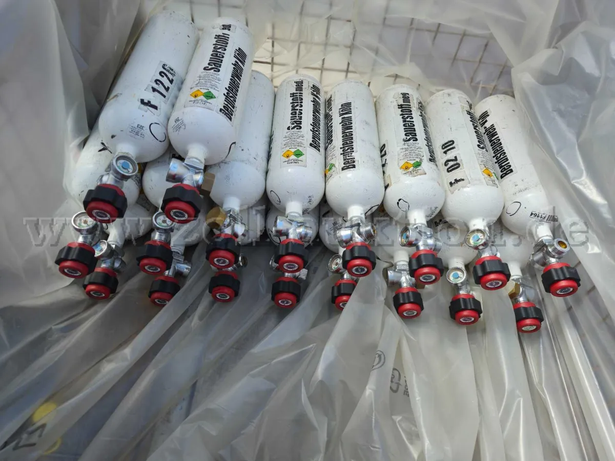 20 O² compressed air cylinders for medical oxygen steel 2.0 litres 200 bar