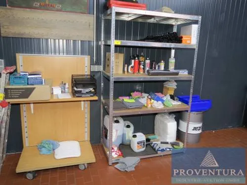 Metal plug-in shelving with care products
