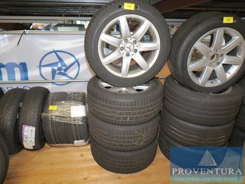 Sada hliníkových ráfků pro Mercedes-Benz třídy S / SL 255/45R17 98V pneumatiky M+S Continental ContiWinterContact
