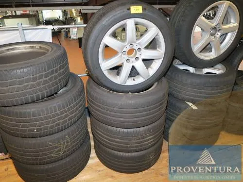Aluminium wheel set for Mercedes-Benz S / SL-Class 255/45R17 98Y tyres Continental ContiSportContact
