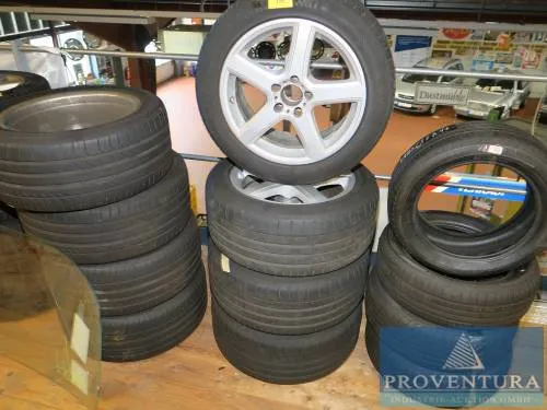 Aluminium wheel set for Mercedes-Benz S / SL-Class 255/45R17 98W tyres Continental ContiSportContact