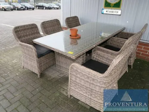 Sitzgruppe Poly-Rattan hell