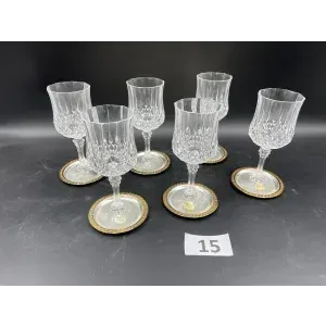 6 verres en cristal