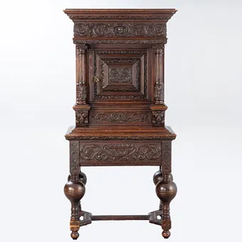 Baroque-style cabinet on legs, Germany, 2nd half 19th century.