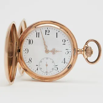 SAVONNETTE-TASCHENUHR, 585er Roségold, um 1910, Schweiz.