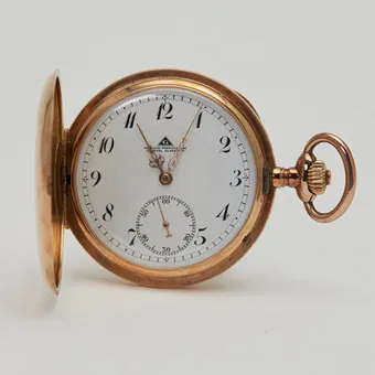 DPUG GLASHÜTTE. Savonnette-Taschenuhr, 585er Roségold, um 1922, Deutschland.