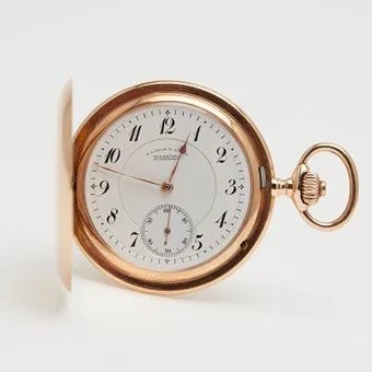 A. LANGE & SÖHNE, GLASHÜTTE 1A. Montre de gousset savonnette, or rose 750, vers 1900, Allemagne.