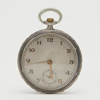 LÉPINE-TASCHENUHR, 800er Silber, um 1915, Schweiz.