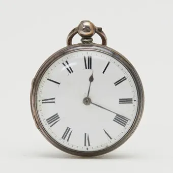 J.H. TURNER LONDON. Montre de gousset à fusée, argent 925, vers 1815, Angleterre.