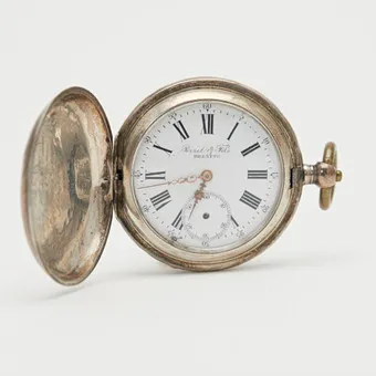 PERRET & FILS, BRENETS. Savonnette-Taschenuhr, 875er Silber, um 1880, Schweiz.