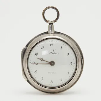 J. WILSON, LONDON. Spindeltaschenuhr, Pair-Cased, 925er Silber, um 1831, England.