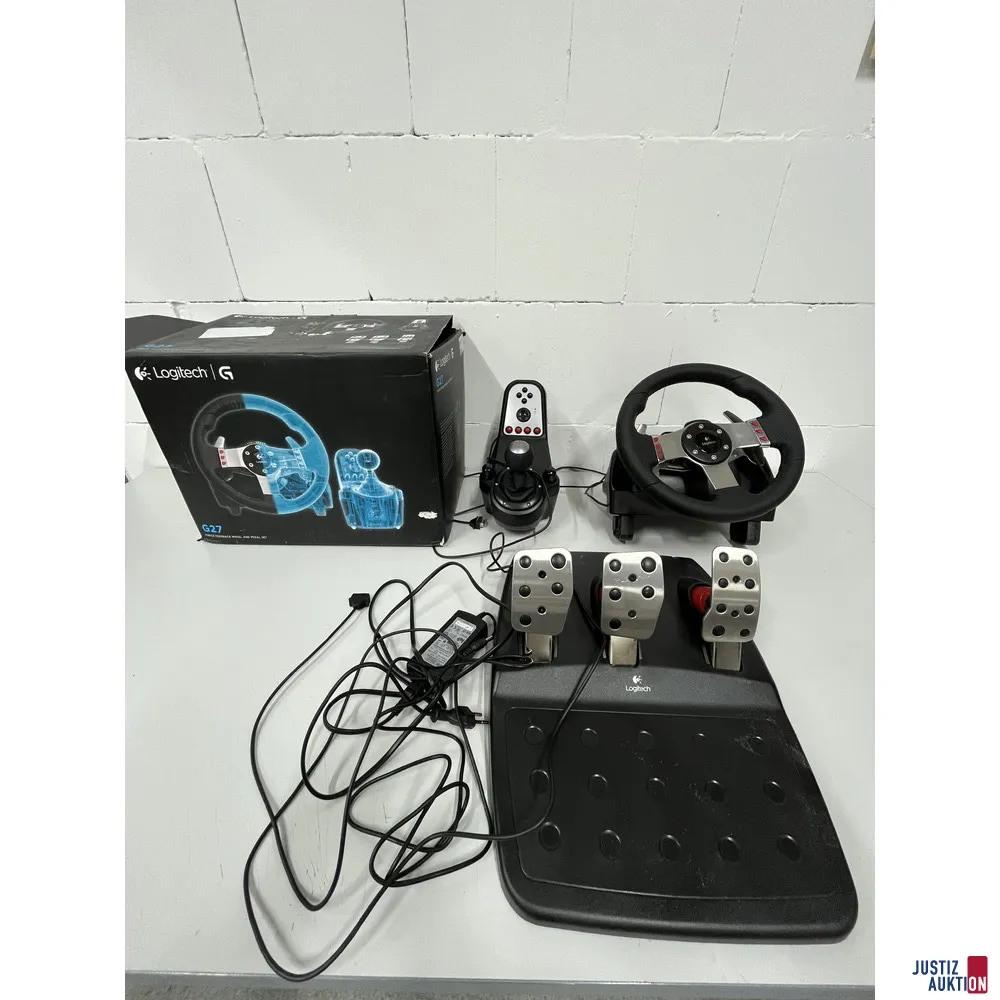 Logitech G27 Lenkrad, Gaspedal, Schaltung