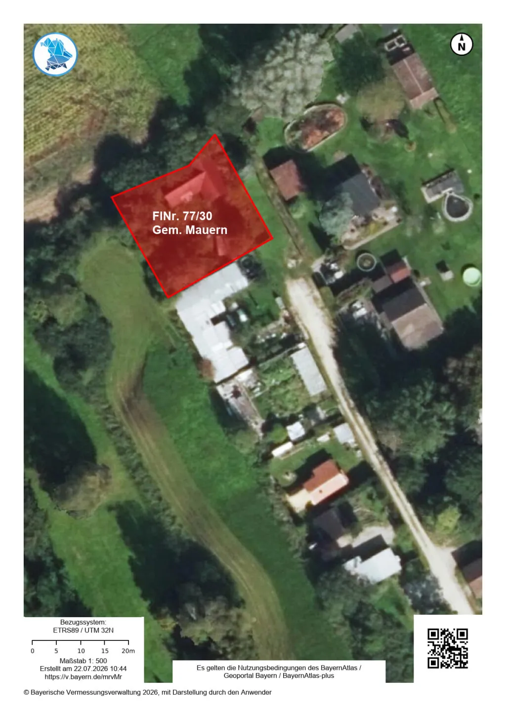 Freizeitgrundstück mit Gartenhaus in 93333 Neustadt an der Donau