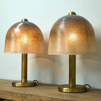 PEILL UND PUTZLER. Две лампы XXL гриб / Mushroom Lampen, 1970-е годы, Германия (2).