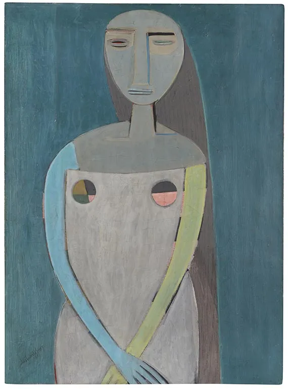 Wifredo Lam, Jeune fille sur fond vert, 1939