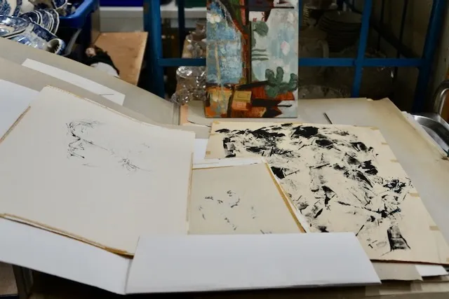 3 Mappen mit Kunstdrucken