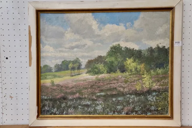 1 Ölgemälde "Heidelandschaft" sig.