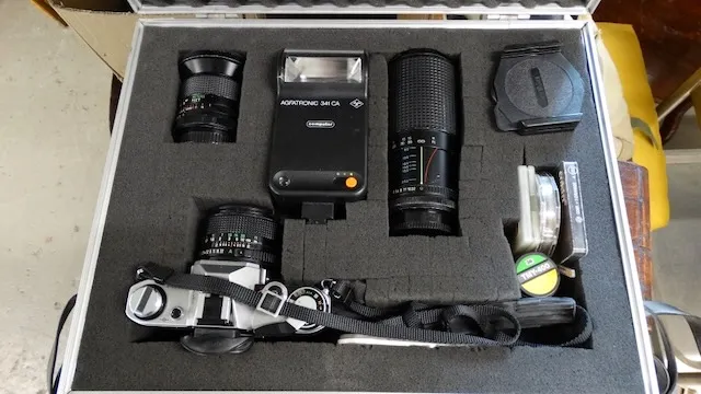 1 camera in een koffer