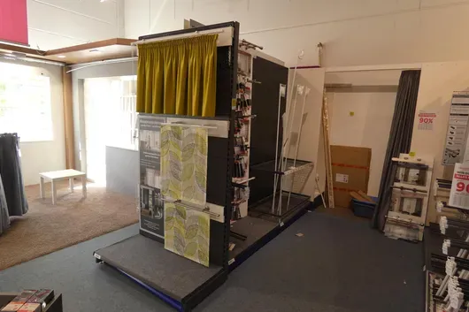 Sales shelf, 2 compartments, double-sided, 1 top section, without contents