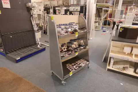 Sales shelf, mobile, without contents