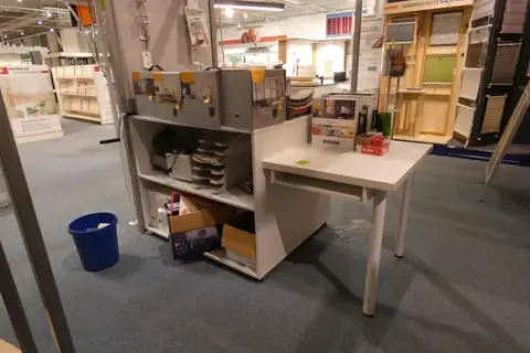 Sales table, with contents