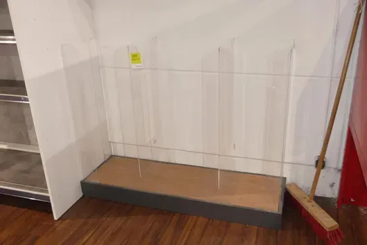 Shelf with podium