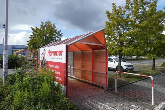 Overkapping voor winkelwagens