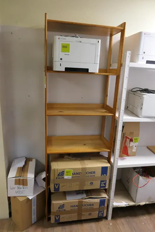 Wooden shelf, without contents