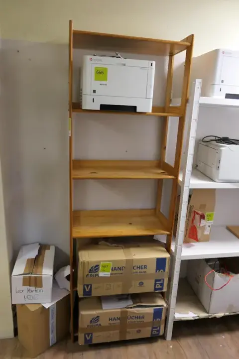 Wooden shelf, without contents