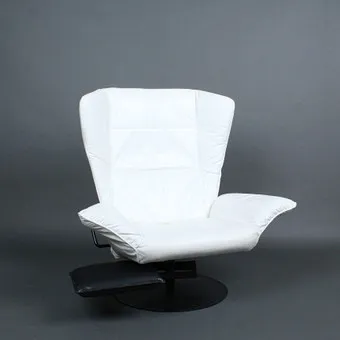 MARZIO CECCHI. Кресло / Lounge Chair, сталь, кожа, 1970-е, Италия.