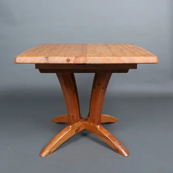 Table à manger scandinave extensible des années 1970, pin