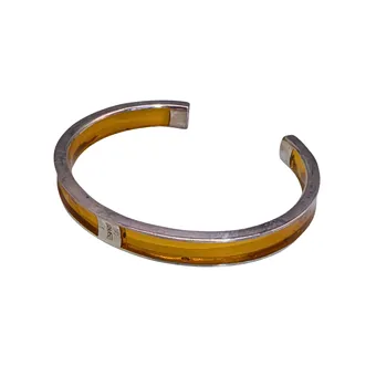 ESPRIT SILBERARMREIF MIT BERNSTEINFARBENER EINLAGE.