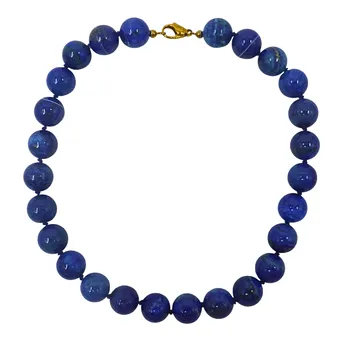 COLLIER EN LAPIS-LAZULI AVEC FERMOIR EN OR JAUNE 333.