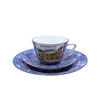 GROSSBREITENBACH - SAMMELTASSE MIT UNTERTASSE UND TELLER.