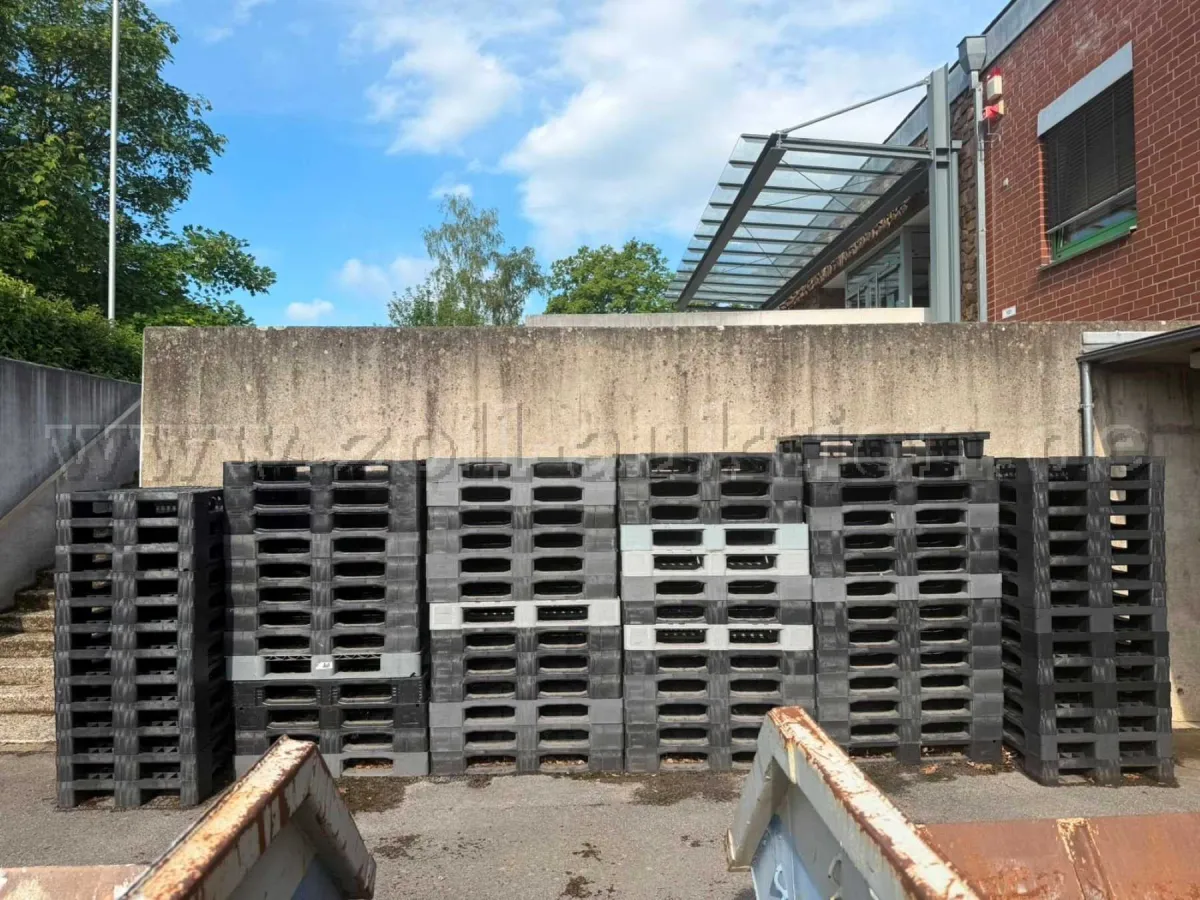 79 used plastic pallets