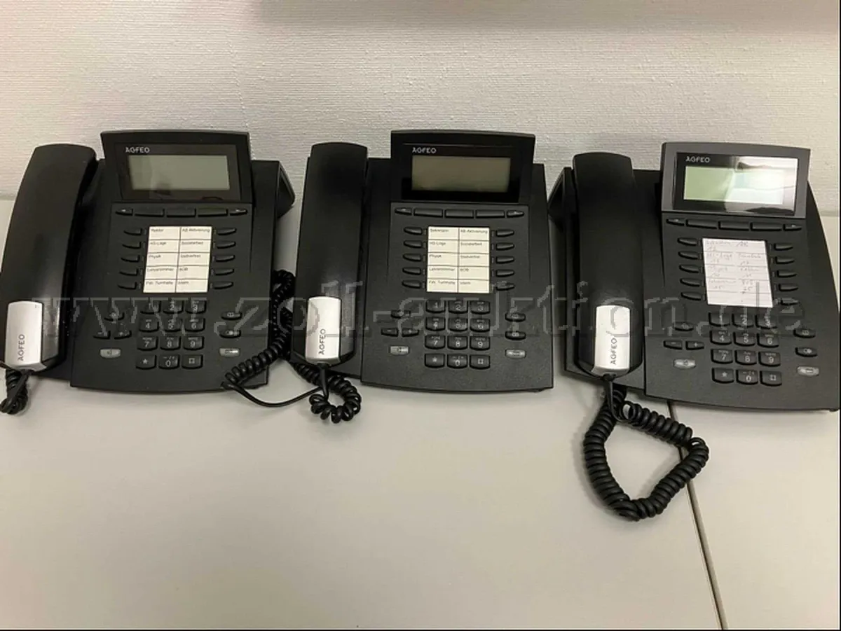 3 Digitale System-Telefone AGFEO ST 42 mit 1er AB-Platine (gebraucht)