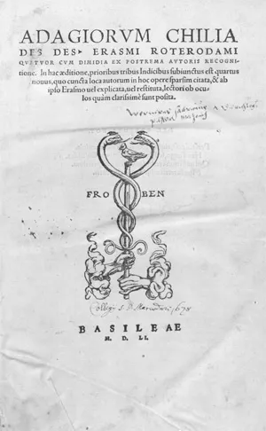 Erasmus von Rotterdam, Desiderius – Adagiorum chiliades