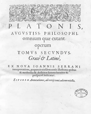 Platon – Opera quae extant omnia (svazky II a III)