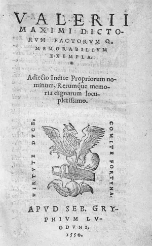 Valerius Maximus, C. – Dictorum factorumque memorabilium exempla
