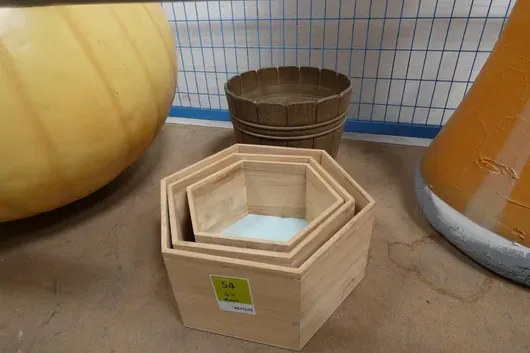 4x récipients en bois divers