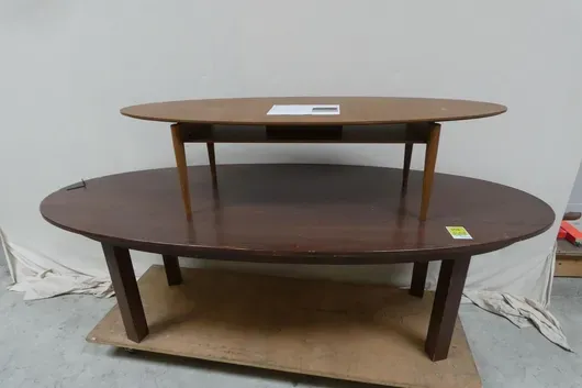 2x table, sans plateaux à roulettes
