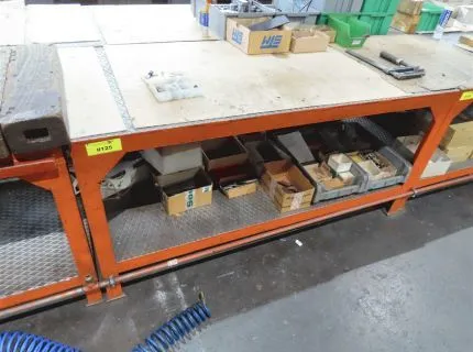 1 work table, metal, dimensions approx. 170 x 80 cm
