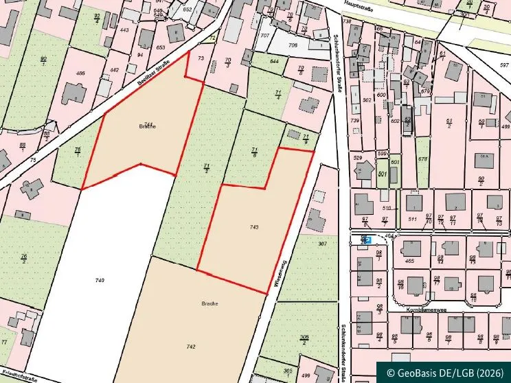 Two residential building plots (raw land) in a good location - suitable for developers -