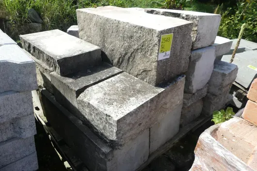Pallet with contents - stone building elements