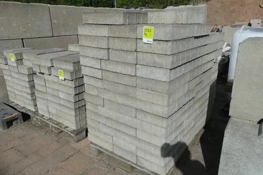 Pallet with contents - stone building elements