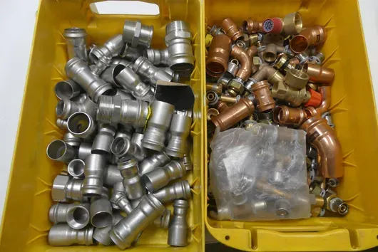Persfitting assortiment (roestvrij staal, koper, messing)