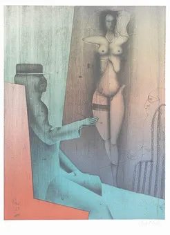 PAUL WUNDERLICH (1927-2010). Malíř a model.