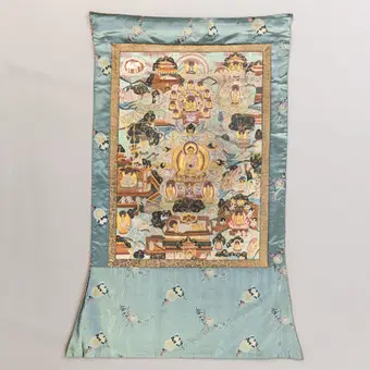 Thangka „Życie Buddy Siakjamuniego”, Nepal, XX w.